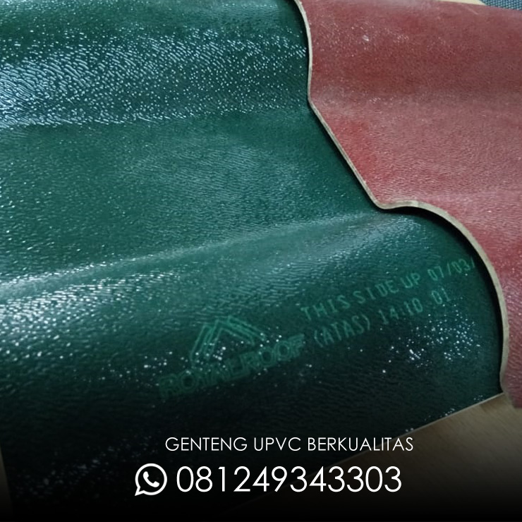 Tampilan atap biru terpasang menggunakan genteng UPVC Royal Roof